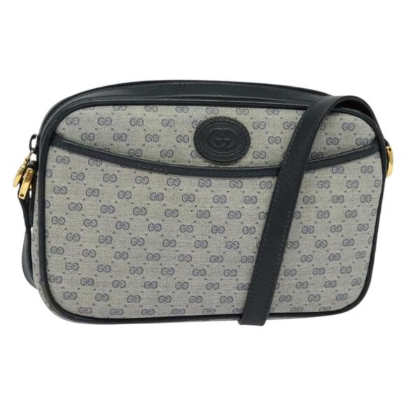 GUCCI Micro GG Supreme Shoulder Bag Pvc Navy Gold 007 904 007 904 - Picture 1 of 16